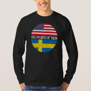 Halbamerikaner Halbfinale der schwedischen Flaggen T-Shirt