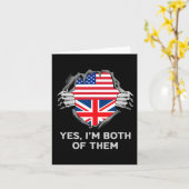 Halbamerikanische Halbfinale Britische Flagge Mens Karte (Gelbe Blume)