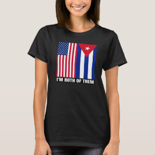Halbamerikanische Halbkubanische Heritage USA & Ku T-Shirt