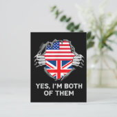 Halbamerikanische Half Britische USA Flaggen Mens (Stehend Vorderseite)