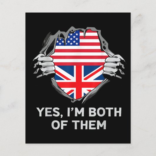 Halbamerikanische Half Britische USA Flaggen Mens (Rückseite)