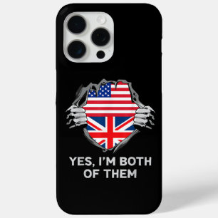 Halbamerikanische Half Britische USA Flaggen Mens  Case-Mate iPhone Hülle