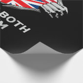 Halbamerikanische Half Britische USA Flaggen Mens Geschenkpapier (Ecke)