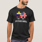 Halbamerikanischer Halbkolumbianischer Flaggenstaa T-Shirt (Vorderseite)