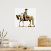 Halbarabischer Western Pleasure Horse Poster druck (Küche)