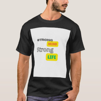 Halbärmeliges T-Shirt mit motivierendem Zitat