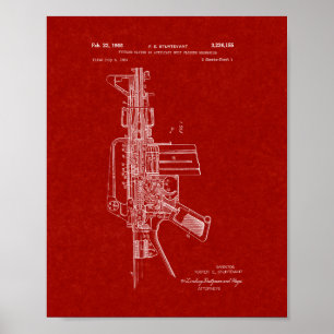 Halbautomatisches Gewehr-Patent des Colt-AR-15 - Poster