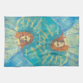 Halbbild eines Engels von Vincent van Gogh Geschirrtuch (Horizontal)