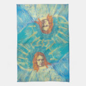 Halbbild eines Engels von Vincent van Gogh Geschirrtuch (Vertikal)
