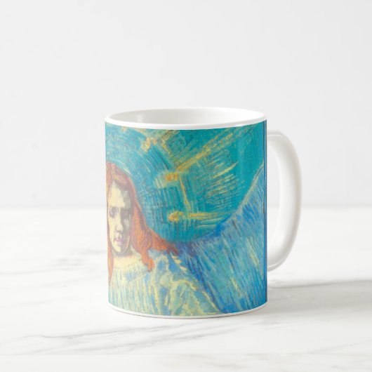 Halbbild eines Engels von Vincent van Gogh Kaffeetasse (VorderseiteRechts)