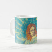 Halbbild eines Engels von Vincent van Gogh Kaffeetasse (Vorderseite Links)