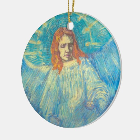 Halbbild eines Engels von Vincent van Gogh Keramikornament (Links)