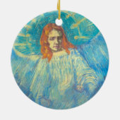 Halbbild eines Engels von Vincent van Gogh Keramikornament (Hinten)