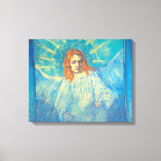 Halbbild eines Engels von Vincent van Gogh Leinwanddruck (Vorderseite)