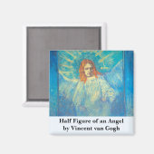 Halbbild eines Engels von Vincent van Gogh Magnet (Vorderseite/Rückseite)