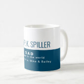Halbblaue Halbweiß-Liebe mit der besten Vater Kaffeetasse (VorderseiteRechts)