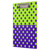 Halbblauer Green Polka Dots Design Klemmbrett (Links)