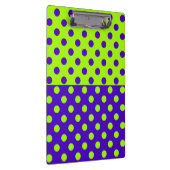 Halbblauer Green Polka Dots Design Klemmbrett (Rechts)