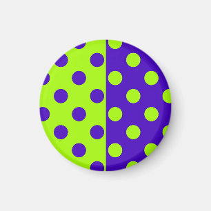 Halbblauer Green Polka Dots Design Magnet