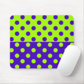 Halbblauer Green Polka Dots Design Mousepad (Mit Mouse)
