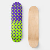 Halbblauer Green Polka Dots Design Skateboard (Vorderseite)