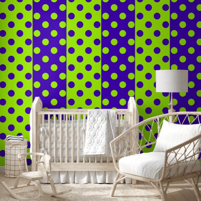 Halbblauer Green Polka Dots Design Tapete (Von Creator hochgeladen)
