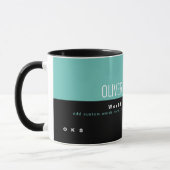 Halbblauer Halbschwarzer Vater der Welt Tasse (Links)
