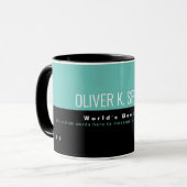 Halbblauer Halbschwarzer Vater der Welt Tasse (Vorderseite Links)