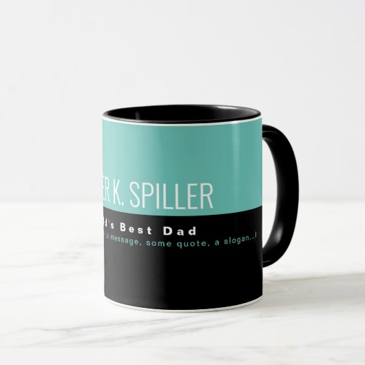 Halbblauer Halbschwarzer Vater der Welt Tasse (VorderseiteRechts)