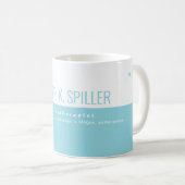 Halbblauer, halbweißer Beruf Kaffeetasse (VorderseiteRechts)