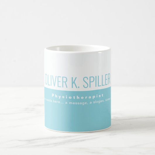 Halbblauer, halbweißer Beruf Kaffeetasse (Mittel)