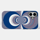 Halbblauer Kaleidoskop Art Design Case-Mate iPhone Hülle (Rückseite (Horizontal))