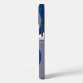 Halbblauer Kaleidoskop Art Design Case-Mate iPhone Hülle (Rückseite / Links)