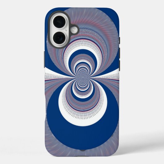 Halbblauer Kaleidoskop Art Design Case-Mate iPhone Hülle (Rückseite)