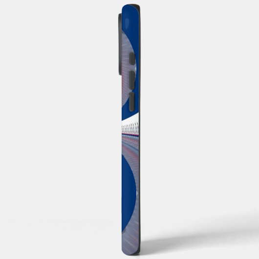 Halbblauer Kaleidoskop-Kunstdruck Case-Mate iPhone Hülle (Rückseite / Links)