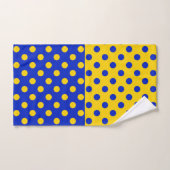 Halbblauer Polka Dots Design Badhandtuch Set (Handtuch)