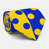 Halbblauer Polka Dots Design Krawatte (Gerollt)