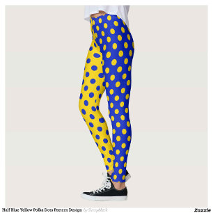Halbblauer Polka Dots Design Leggings