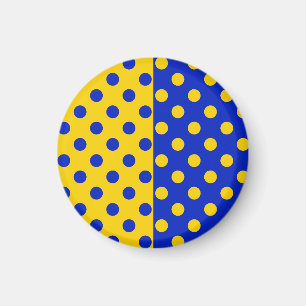 Halbblauer Polka Dots Design Magnet