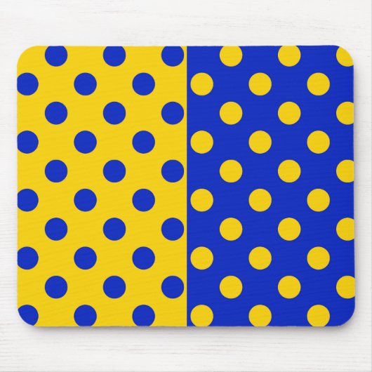 Halbblauer Polka Dots Design Mousepad (Vorne)