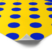 Halbblauer Polka Dots Design Poster (Ecke)