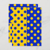 Halbblauer Polka Dots Design Postkarte (Vorne/Hinten)
