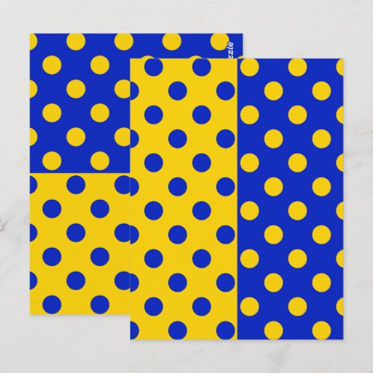 Halbblauer Polka Dots Design Postkarte (Vorne/Hinten)