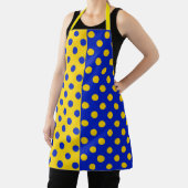 Halbblauer Polka Dots Design Schürze (InSitu)