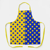 Halbblauer Polka Dots Design Schürze (Vorderseite)