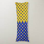 Halbblauer Polka Dots Design Seitenschläferkissen (Vorderseite Vertikal)