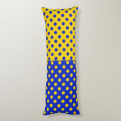 Halbblauer Polka Dots Design Seitenschläferkissen (Rückseite (Vertikal))