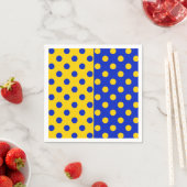 Halbblauer Polka Dots Design Serviette (Beispiel)