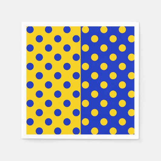 Halbblauer Polka Dots Design Serviette (Vorderseite)