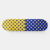 Halbblauer Polka Dots Design Skateboard (Horizontal)